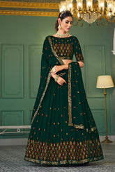 Thread With Sequins Embroidered Work